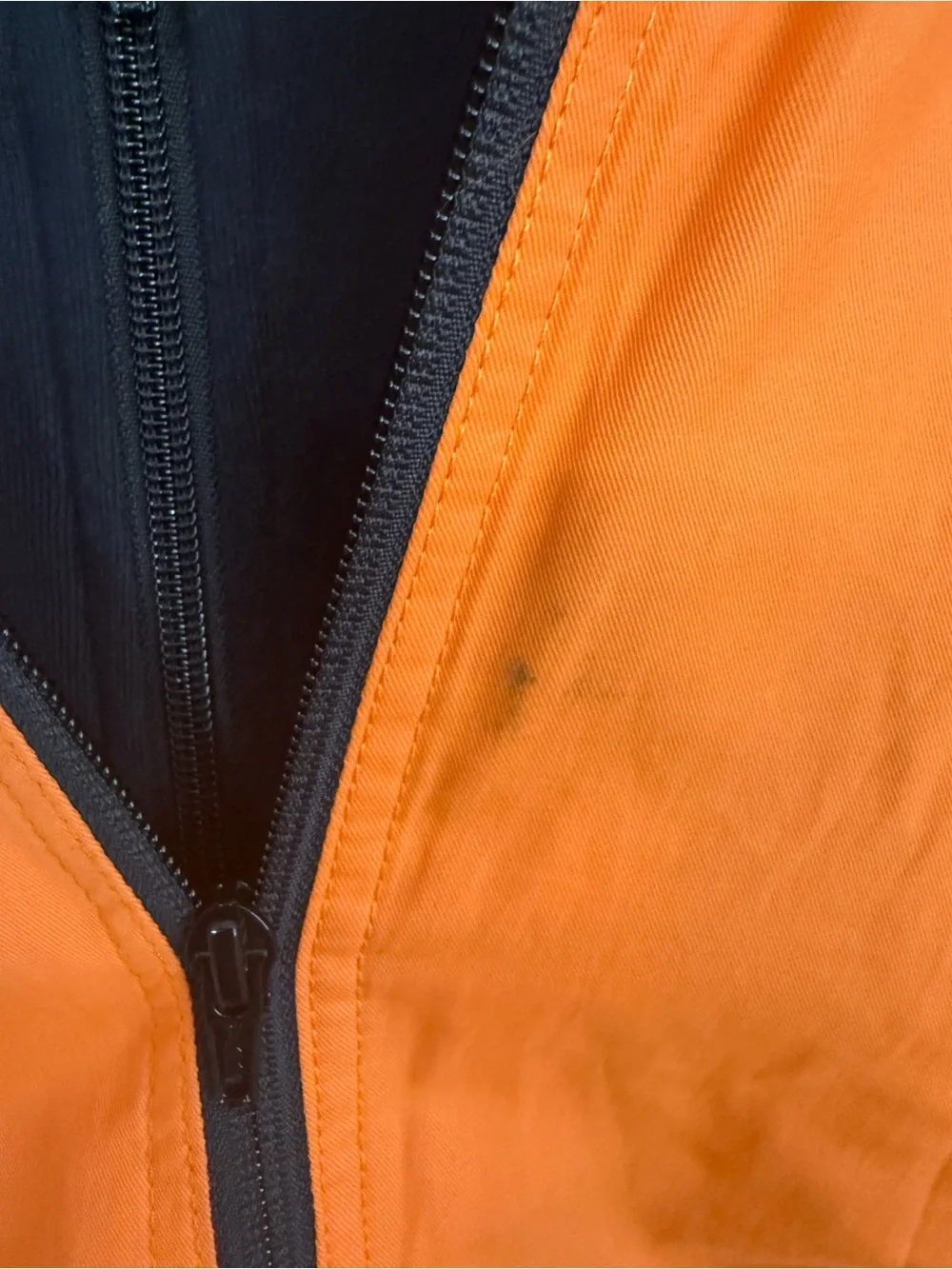 Harley-Davidson Orange and Black Hooded Windbreaker Jacket